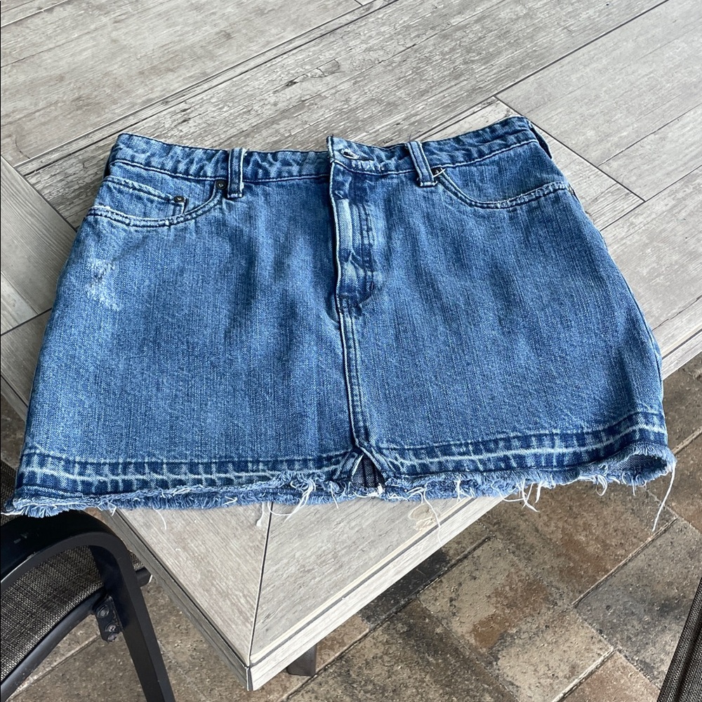 Free People Denim Blue Mini Skirt